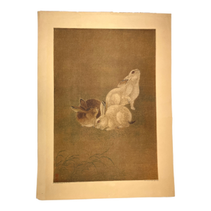 Vintage Met Museum Rabbits Poster