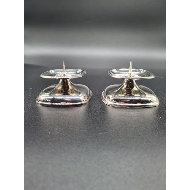 1960s Mid-Century Modern Candlesticks in Chrome-Plated Metal from WMF, 1960s, Set of 2 For Sale - Image 5 of 12