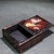 Brown 1990s Square Wood Keepsake Box With Mother of Pearl Bird & Floral Inlay For Sale - Image 8 of 9