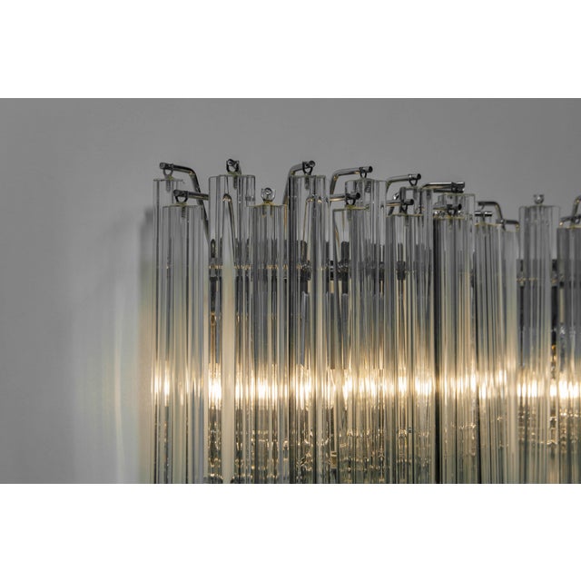 Clear Venini Murano Glass Wall Lights from Camer, 1970s, Set of 2 For Sale - Image 4 of 10