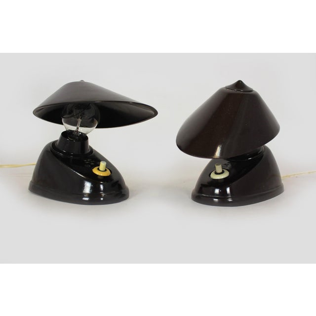 Bauhaus Bakelite Table Lamps from Esc, 1940s, Set of 2 For Sale - Image 4 of 18