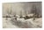 Hill Jean, Belgium Winter Landscape Man Alone Church in the Background, 1916, Oil on Canvas For Sale