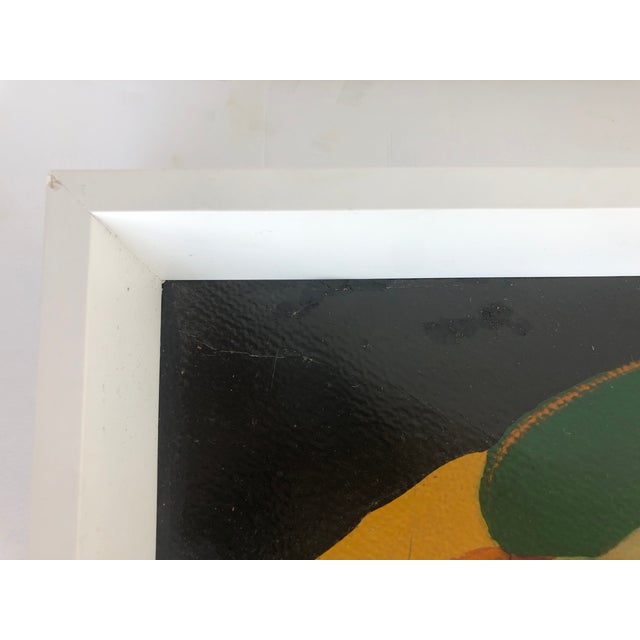 Abstract Mid-Century Cubist Abstract Oil Painting by Eisman For Sale - Image 3 of 11