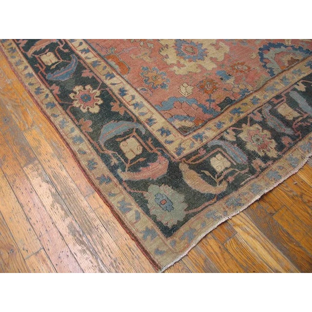 Traditional Excellent Orange Salmon Color With Special Medallion Design Antique Persian N E Rug For Sale - Image 3 of 6