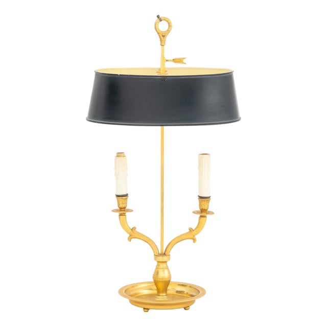 French Style Gilt Metal Bouillotte Lamp For Sale