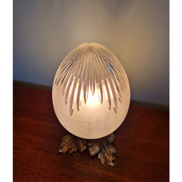 Gold Ceiling Lamp in Gilded Bronze and Crystal, Early 20th Century For Sale - Image 8 of 16