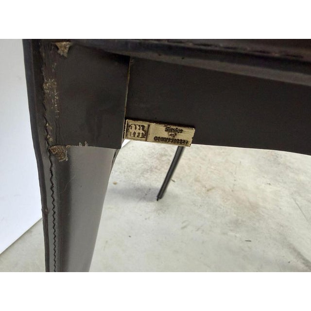 Mario Bellini Vintage Black Leather Dining Chairs, 1970s, Set of 4 For Sale - Image 4 of 10