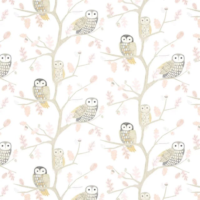 Harlequin Little Owls Wallpaper in Kiwi - a Sample For Sale