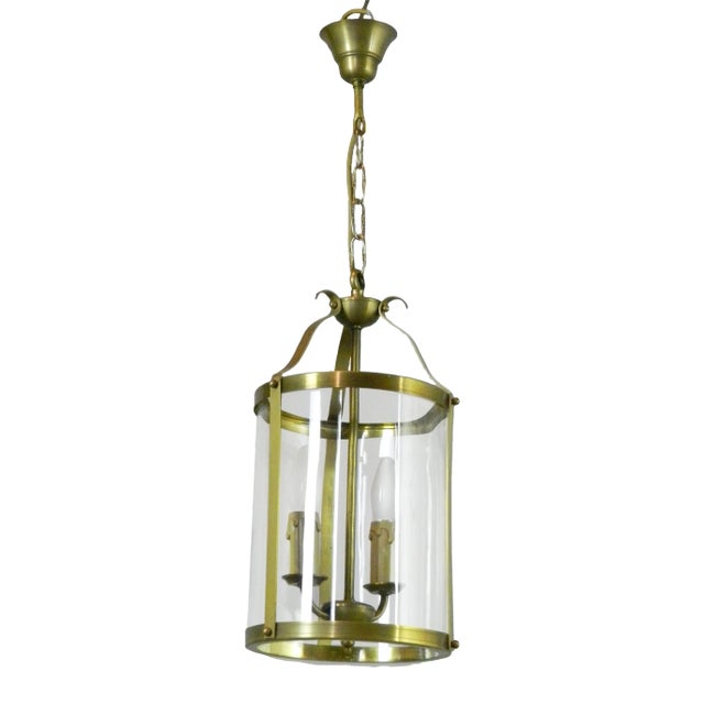 Vintage French Twin Light Hall Lantern, 1930s For Sale