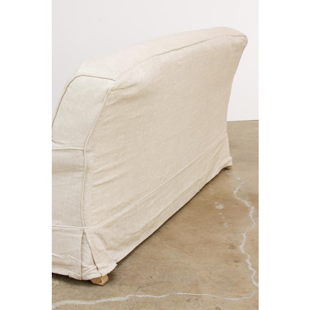 Restoration Hardware Linen English Arm Slipcover Sofa Chairish