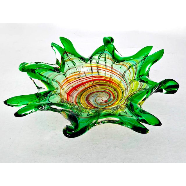 1960s Fratelli Toso Murano Stretched Art Glass Bowl For Sale In Miami - Image 6 of 11
