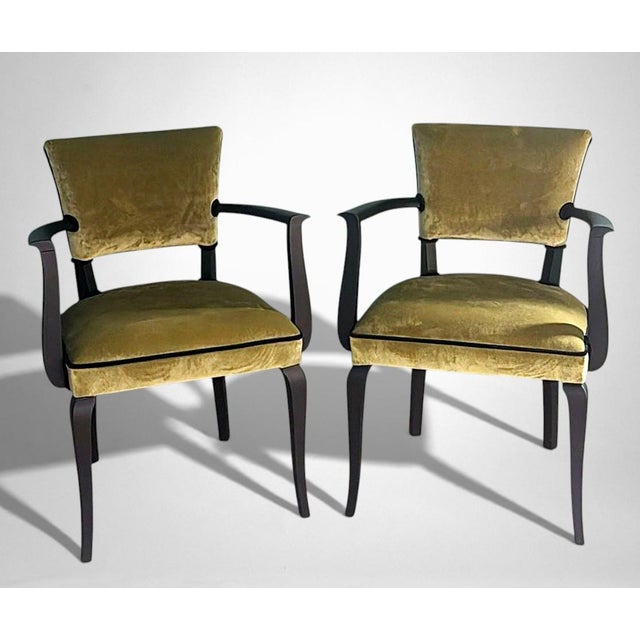 Mid 20th Century Art Decò Pair of French “Bridge” Chairs For Sale - Image 6 of 18