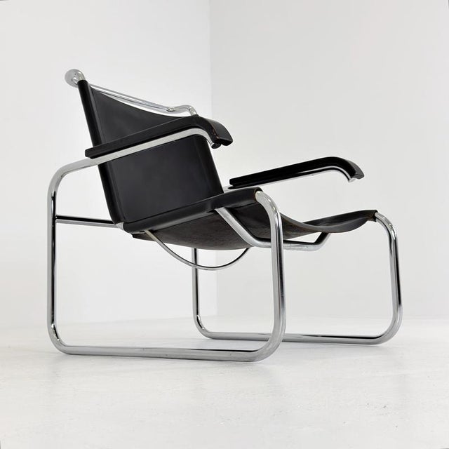 Black Mid-Century B35 - S35 L Lounge Chair by Marcel Breuer Bauhaus for Thonet, 1980s For Sale - Image 8 of 18