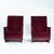 A striking pair of Amsterdam School armchairs, defined by their sculptural presence and expressive craftsmanship....