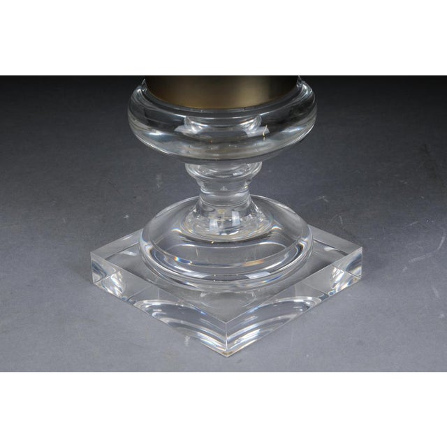 Hollywood Regency Style Acrylic Gold Goblet Vase For Sale - Image 10 of 12