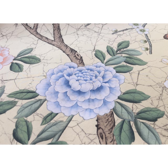 Not Yet Made - Made To Order Triptych Unframed Hand-Mounted Chinoiserie India Tea Wallpaper Panels, 3 Pieces For Sale - Image 5 of 13