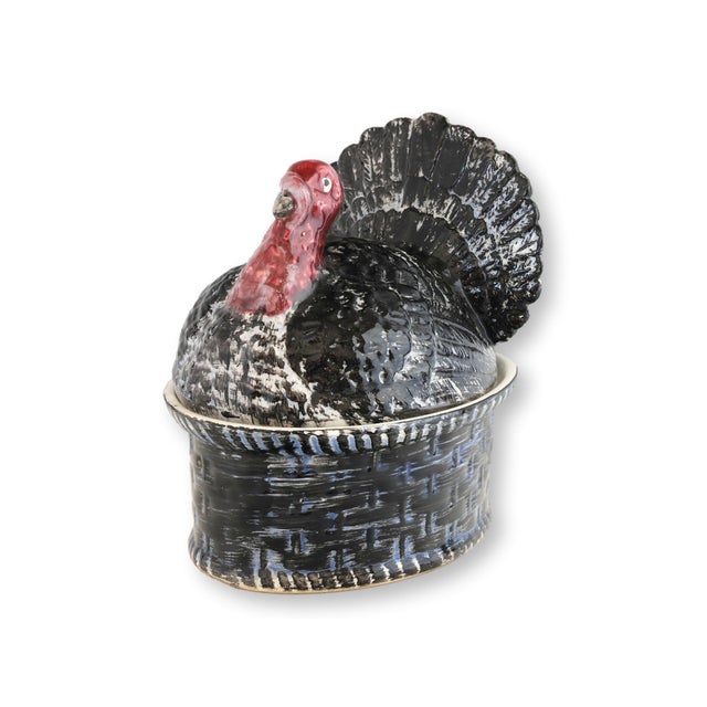 French French Majolica Turkey Tureen For Sale - Image 3 of 5