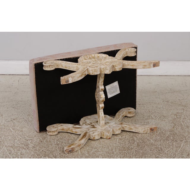 William Switzer Georgian Style Carved X Form Bench Stool For Sale - Image 14 of 14