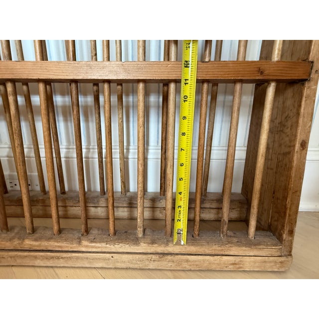 Antique English Pine Edwardian Plate Rack for 50 Dishes For Sale - Image 16 of 17