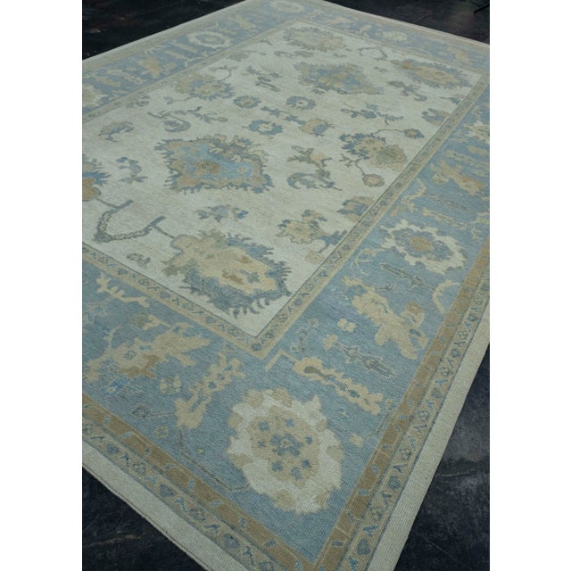 Turkish Turkish Oushak Rug 9'10" x 13'9" #18604 For Sale - Image 3 of 8