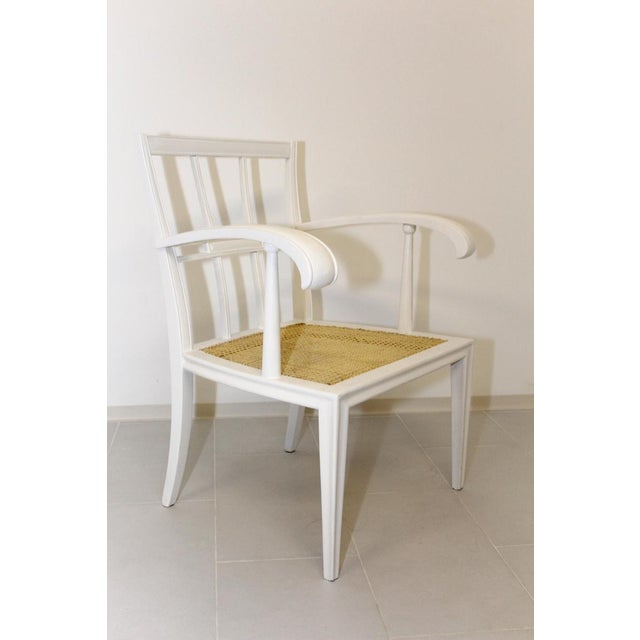 Art Nouveau White Lacquered Beech Armchair by Josef Hoffmann, in Restored conditions. Designed 1890 to 1919 This piece is...