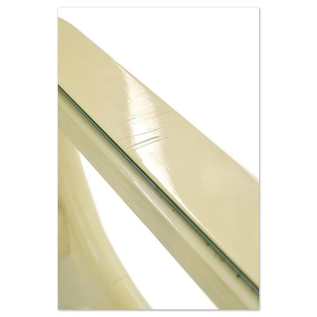 Coffee Table in Lacquered Wood and Glass, 1970s For Sale - Image 4 of 6