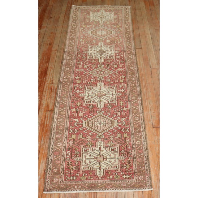 Persian Early 20th Century Narrow Zabihi Collection Persian Neutral Heriz Runner - 2'3" x 7'2" For Sale - Image 3 of 7