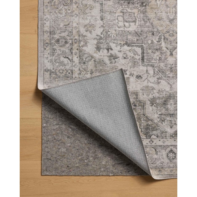 2020s Amber Lewis x Loloi Josie Silver / Natural 9'-0" x 12'-0" Machine Washable Area Rug For Sale - Image 5 of 5