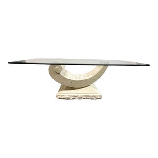 Post Modern Tessellated Stone Base Coffee Table Magnussen For Sale