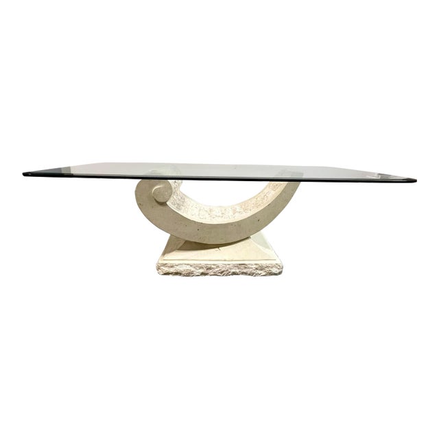 Post Modern Tessellated Stone Base Coffee Table Magnussen For Sale