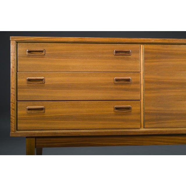 Tan Vintage Walnut Sideboard, 1960s For Sale - Image 8 of 15