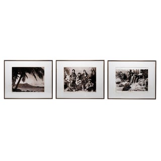 Framed 1920's Hawaiian Photographs - Set of 3 For Sale