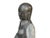 Chinese Weathered Black Gray Patina Stone Standing Monk Luohan Arhat Statue For Sale - Image 10 of 13