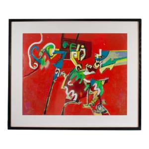 2012 “Backyard Critters” Abstract Mixed Media Painting by James L. Bruch
