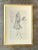 Mid-Century Modern Vintage Framed Phillipe Venet Fashion Illustration For Sale - Image 3 of 12