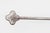Vintage surface mount steel towel rack with a nickel finish and clover shaped backplates. The original mounting screws are...