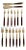Vintage Thailand Rosewood Appetizer Utensil Set - Set of 15 For Sale