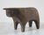 Mid-Century Modern Hand Carved Crate and Barrel Brown Wood Bull Figurine Sculpture For Sale - Image 3 of 13