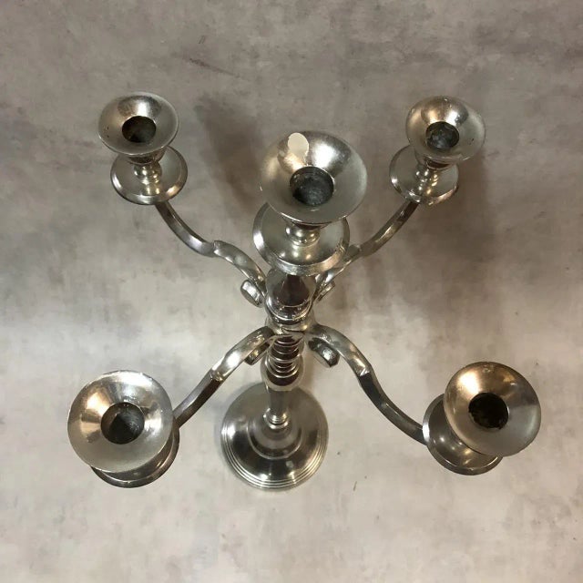 Silver Metal Table Lamp, 1960s For Sale - Image 4 of 10