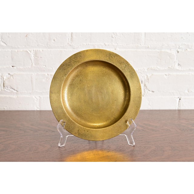 A gorgeous Arts & Crafts or Art Deco period gilt bronze plate or charger By Tiffany Studios (signed to the underside) New...