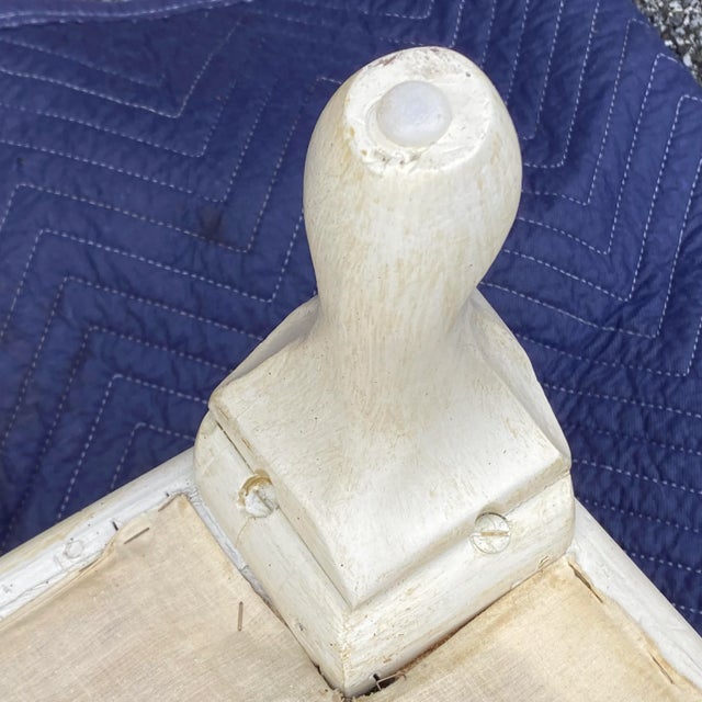 Vintage Custom Pink & Green Chevron Footstool or Ottoman For Sale - Image 11 of 13