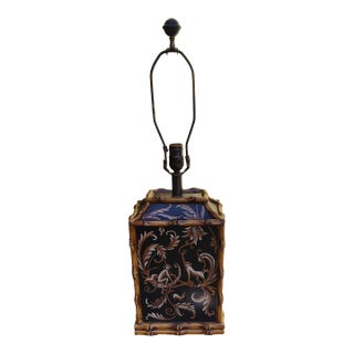 1960s Sarreid Excellent Chinoise28 "Faux Bamboo Monkey Table Lamp For Sale
