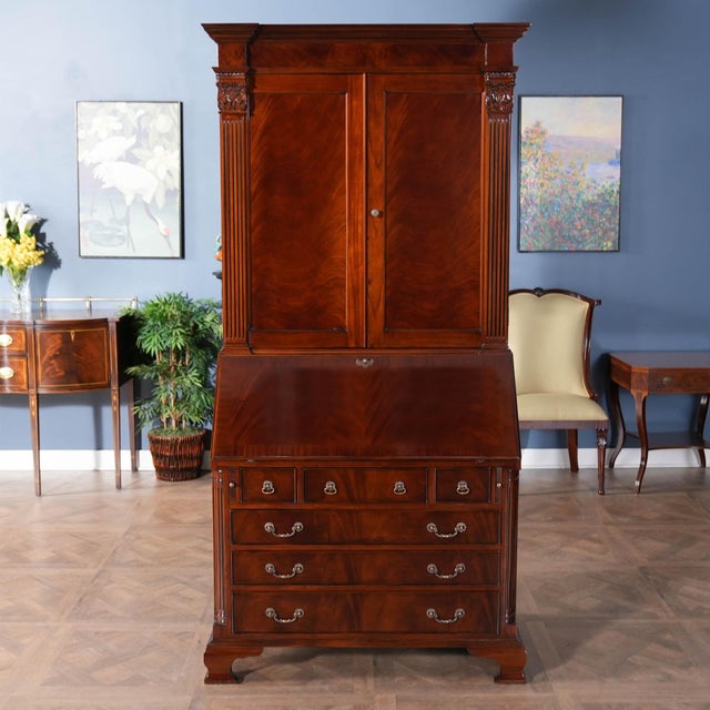 Niagara Furniture Large Mahogany Secretary Desk For Sale - Image 9 of 13