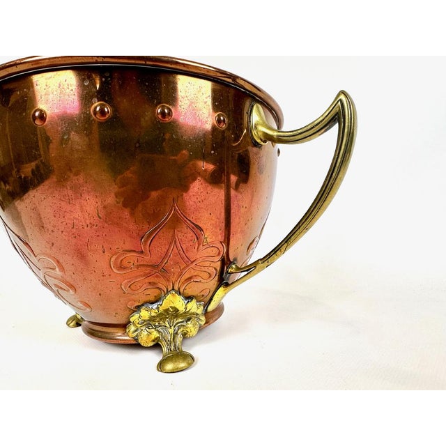 Large Art Nouveau Copper and Brass Champagne Cooler Bowl from WMF, 1900s For Sale - Image 11 of 13