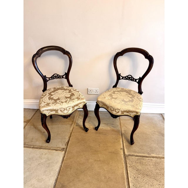 Antique Victorian Rosewood Dining Chairs, 1860, Set of 6 For Sale - Image 4 of 9