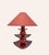 Red Ceramic Pagoda shaped Table Lamp by Louis Drimmer Elevate your interior design with this striking red ceramic table...