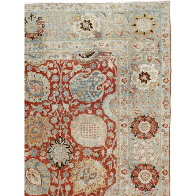 Rustic Galerie Shabab Collection Early 20th Century Persian Tabriz Carpet For Sale - Image 3 of 9