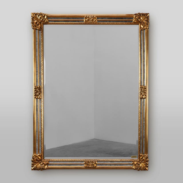 Mid-Century Rectangular Gilt Mirror from Deknudt, Belgium, 1980s For Sale - Image 12 of 12