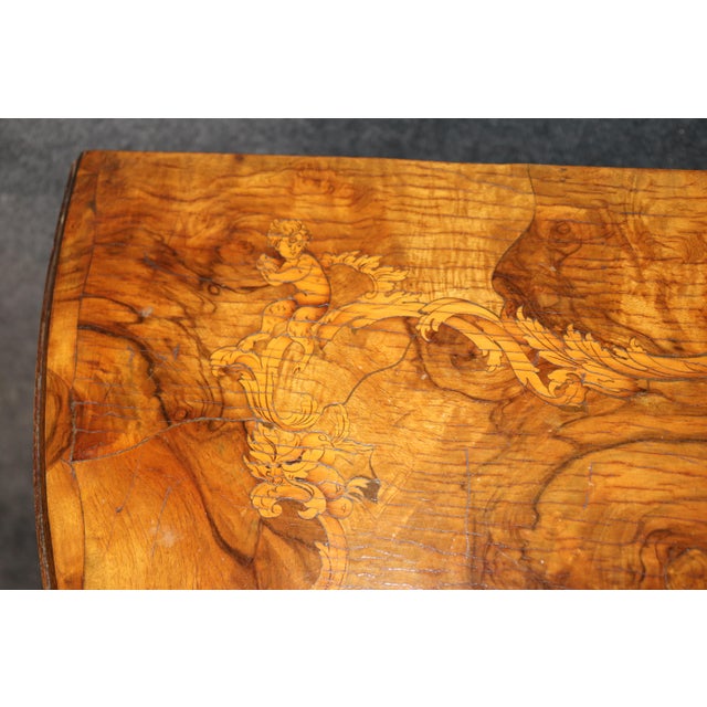 1920's Adams Style Paint Decorated Server Console Table Demilune Sideboard For Sale - Image 13 of 13