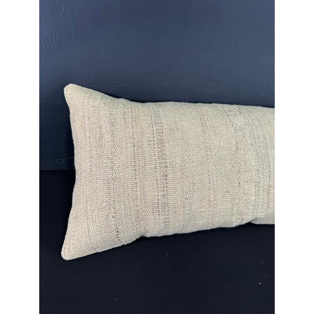 Turkish Hemp Pillow Cushion Natural Beige Cushion Cover 12x46 #30319 Enhance your home decor with our Kilim Pillow Turkish...